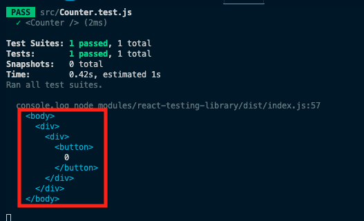 debug output