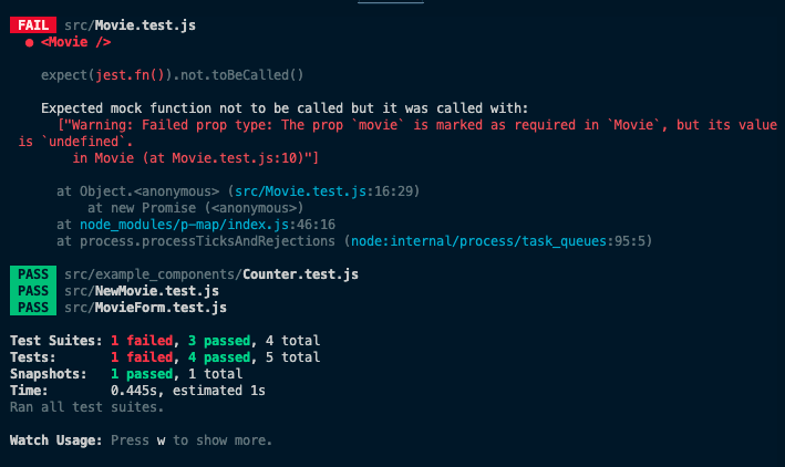 output fail 1