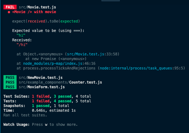 test failure