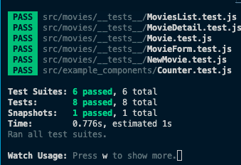 test output